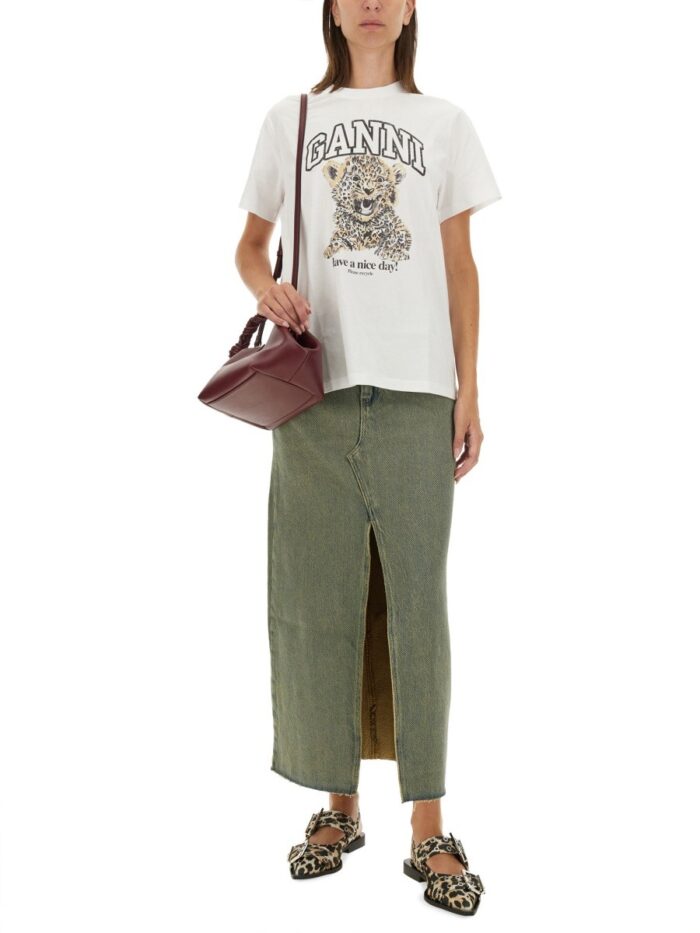 GANNI "LEOPARD" T-SHIRT
