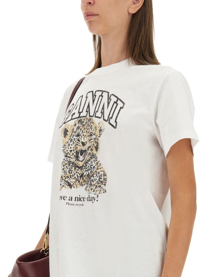 GANNI "LEOPARD" T-SHIRT