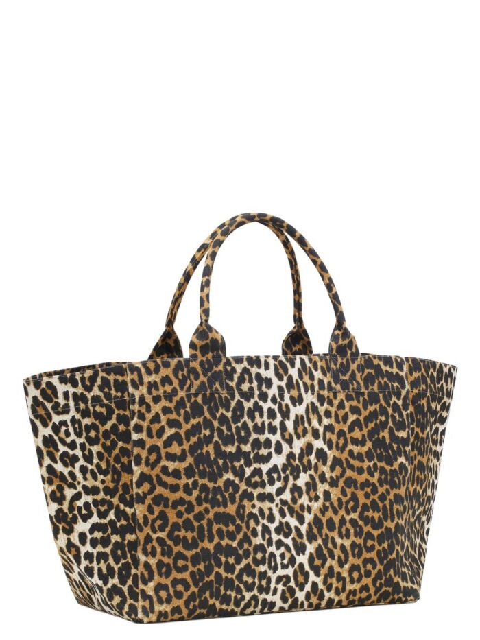 GANNI "LEOPARD XXL" TOTE BAG