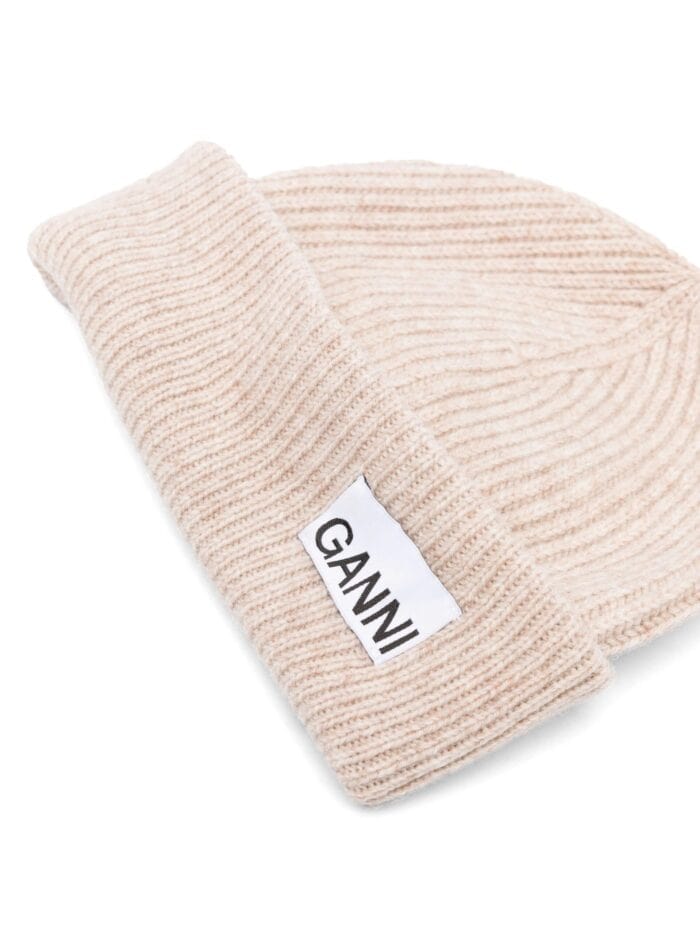 GANNI Light Structured Knit Beanie