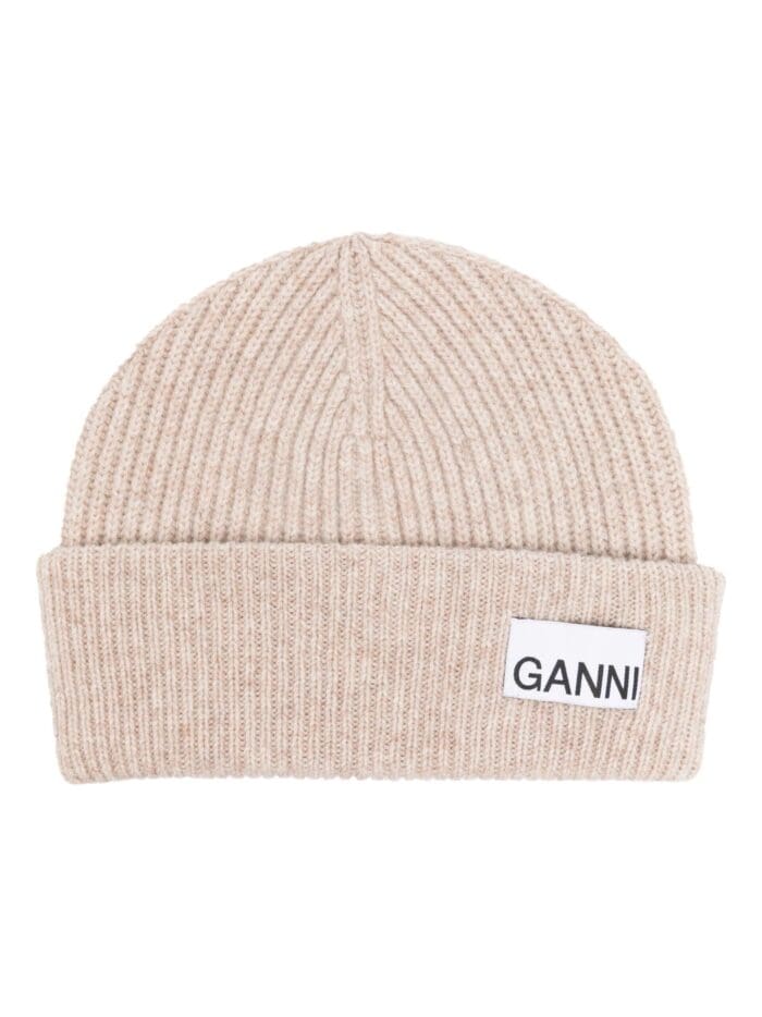 GANNI Light Structured Knit Beanie