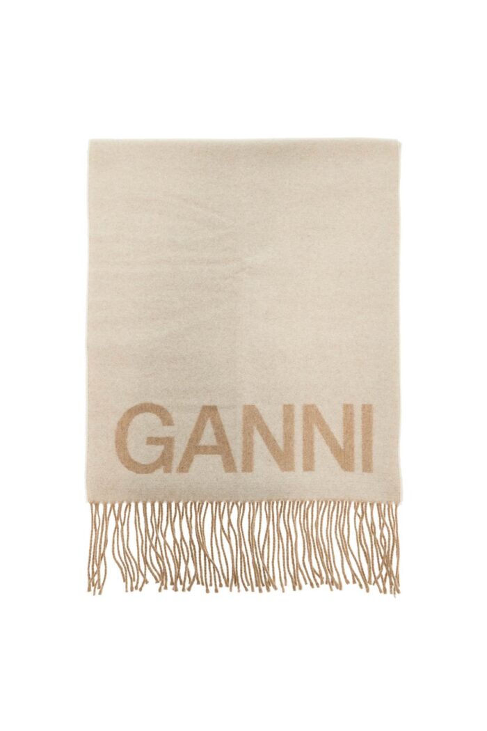GANNI Logo Lettering Scarf