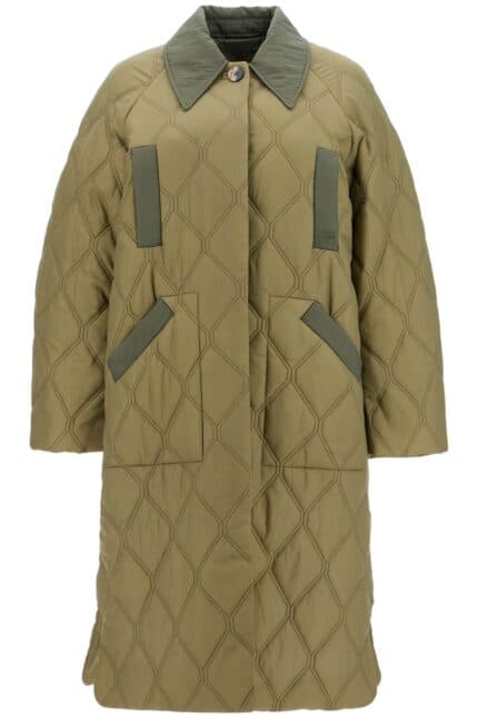 GANNI Long Quilted Padded Coat