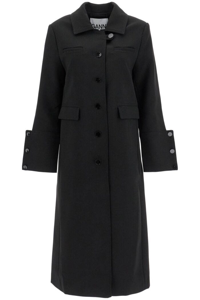 GANNI Long Single-breasted Coat