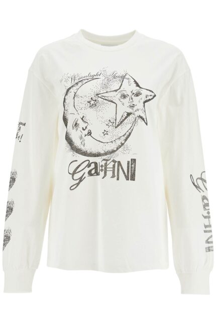 GANNI Long-sleeved T-shirt With Graphic Print