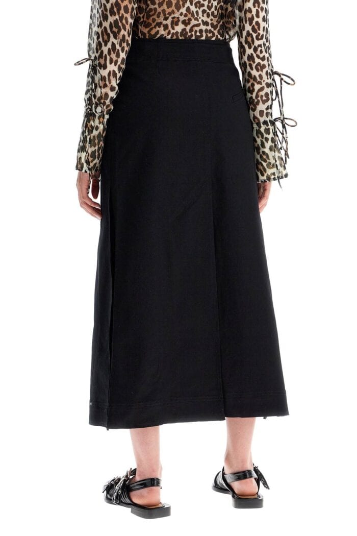 GANNI Long Wrap Skirt With Pockets