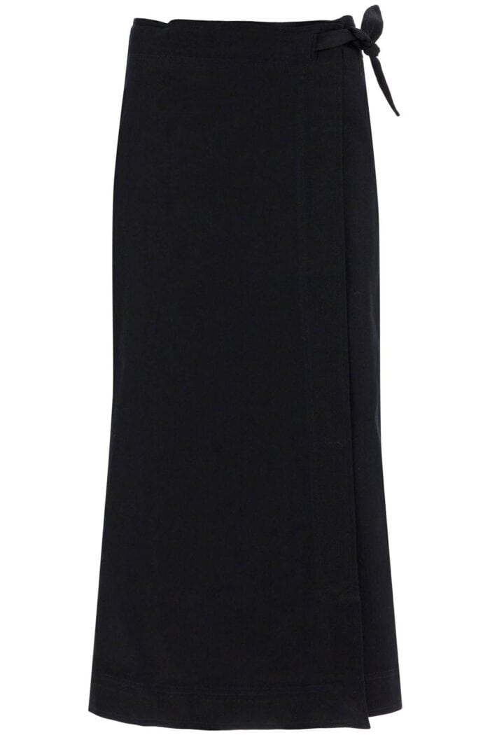 GANNI Long Wrap Skirt With Pockets