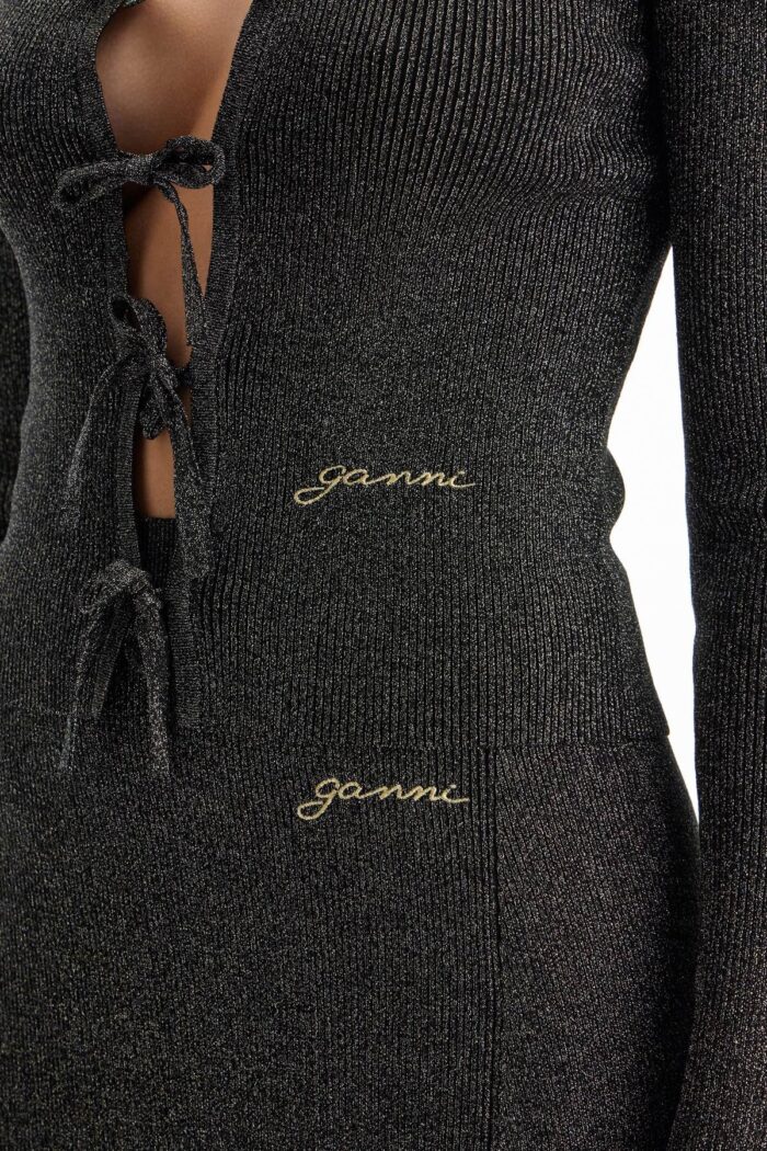 GANNI Lurex Knit Cardigan