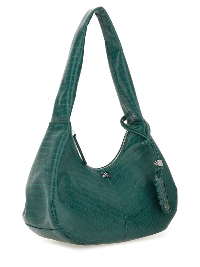 GANNI MEDIUM CROCO HOBO BAG