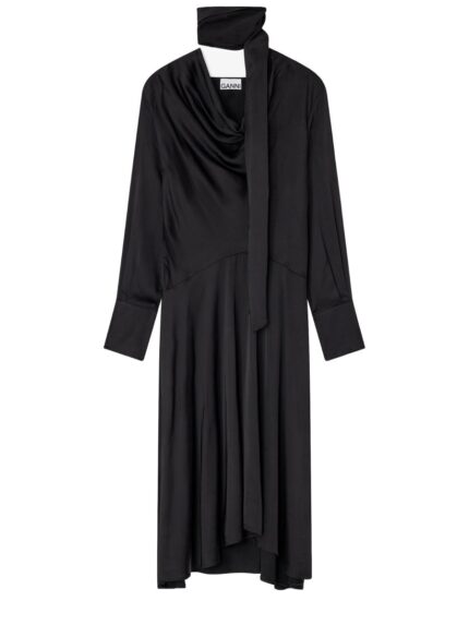 GANNI MIDI DRESS WITH SCARF