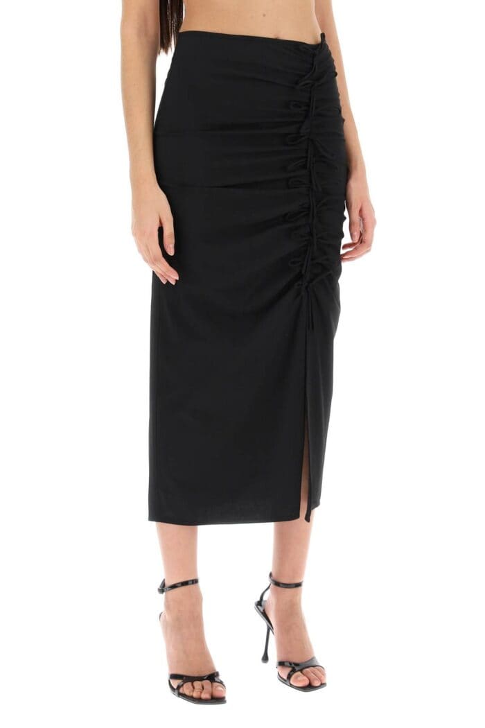 GANNI Midi Skirt With Ornamental Bows