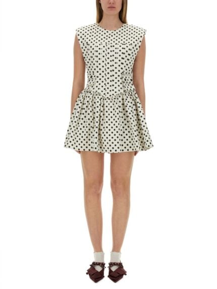 GANNI MINI DRESS WITH CORSET "POLKA-DOT"