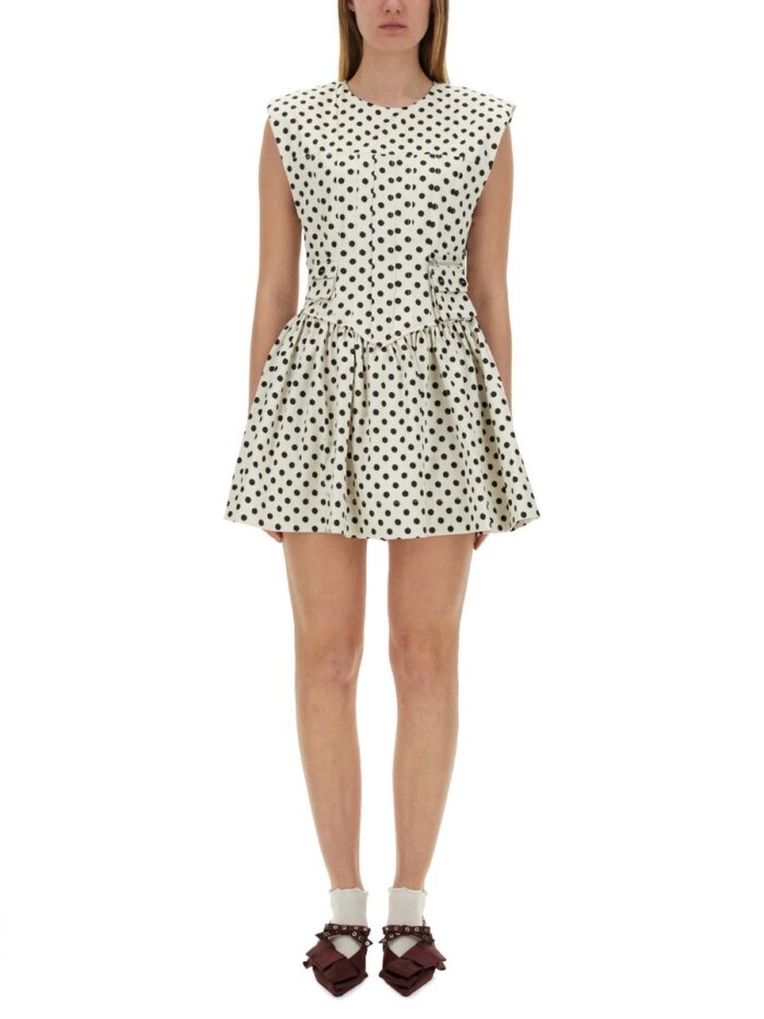 GANNI MINI DRESS WITH CORSET "POLKA-DOT"