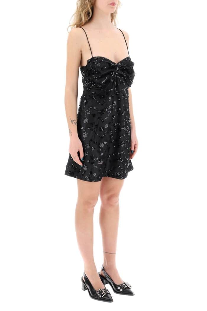 GANNI Mini Dress With Sequins