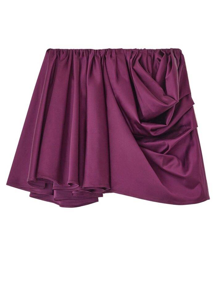 ganni miniskirt with drape GANNI MINISKIRT WITH DRAPE