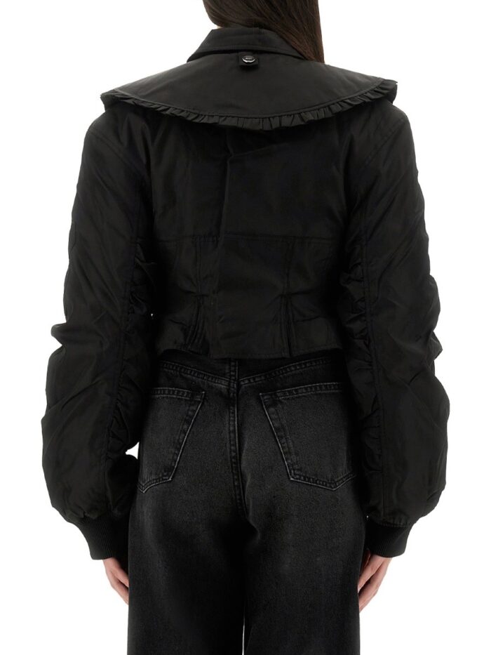 GANNI NYLON FITTED JACKET
