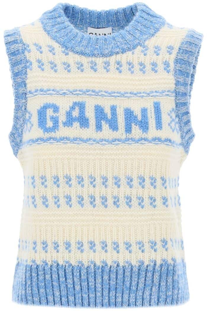 Ganni Organic Wool Knit Vest