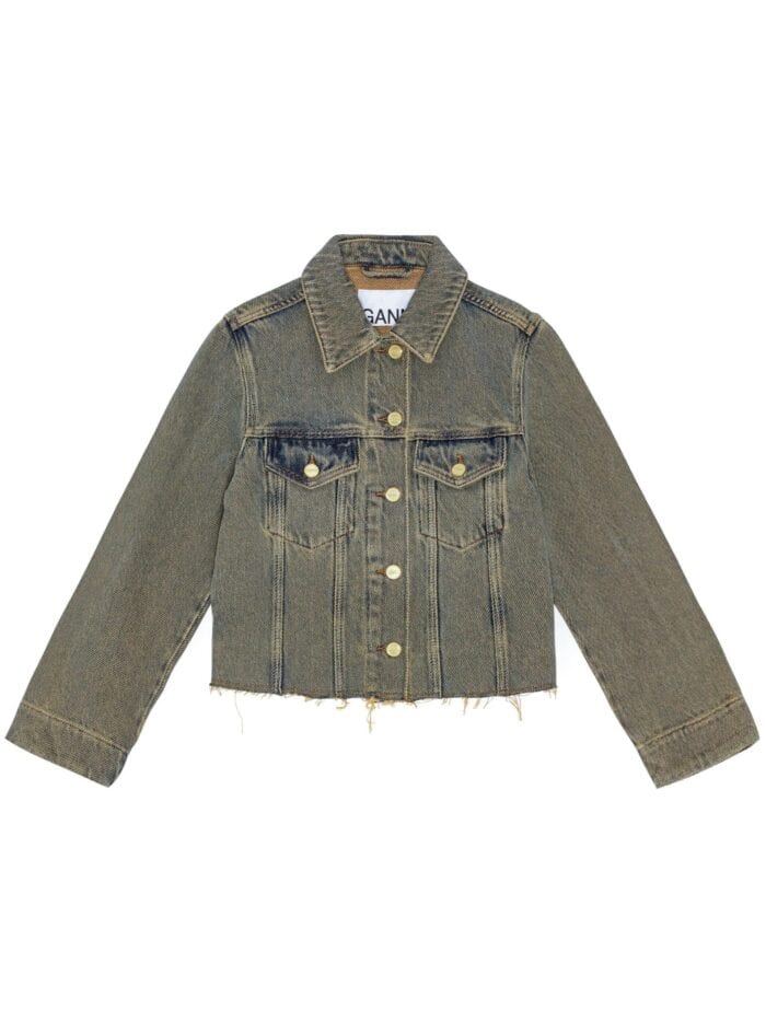 GANNI Overdyed Heavy Denim Jacket