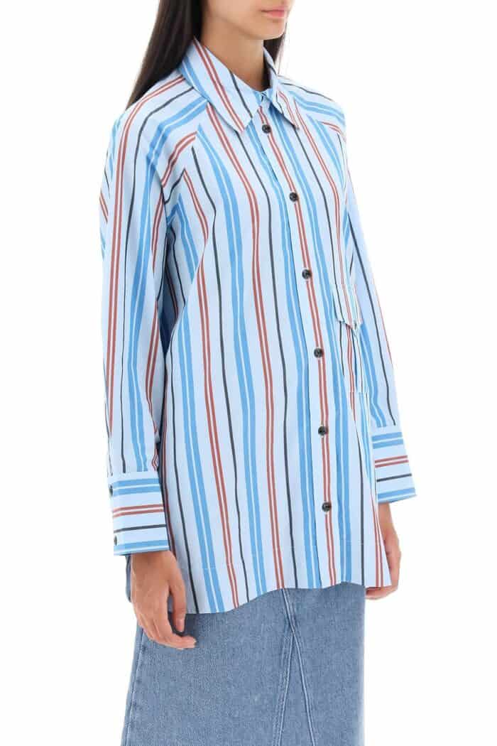 Ganni Oversized Striped Shirt