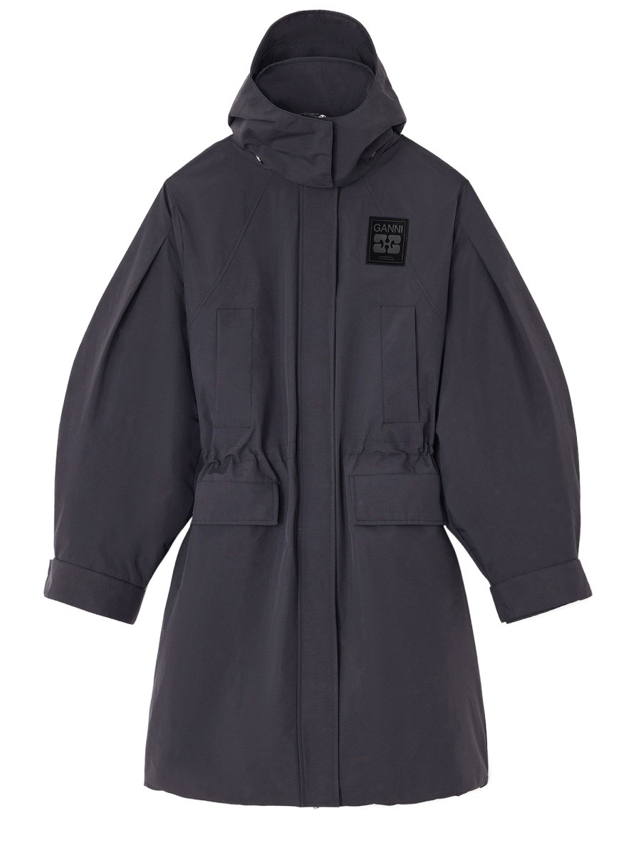 GANNI PARKA WITH LOGO