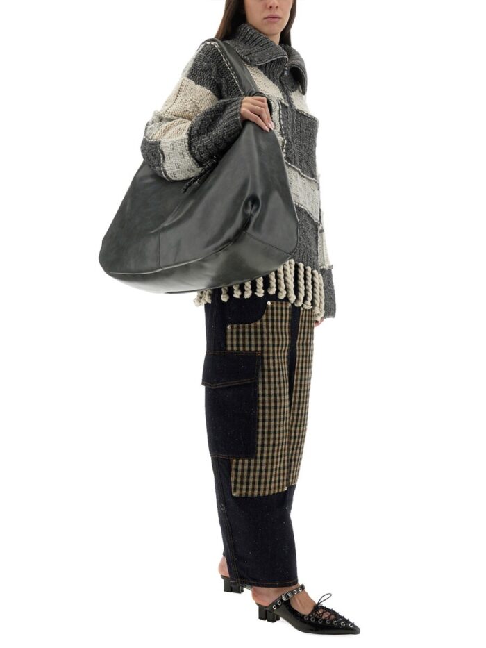 GANNI PATCHWORK JERSEY WITH BANGS