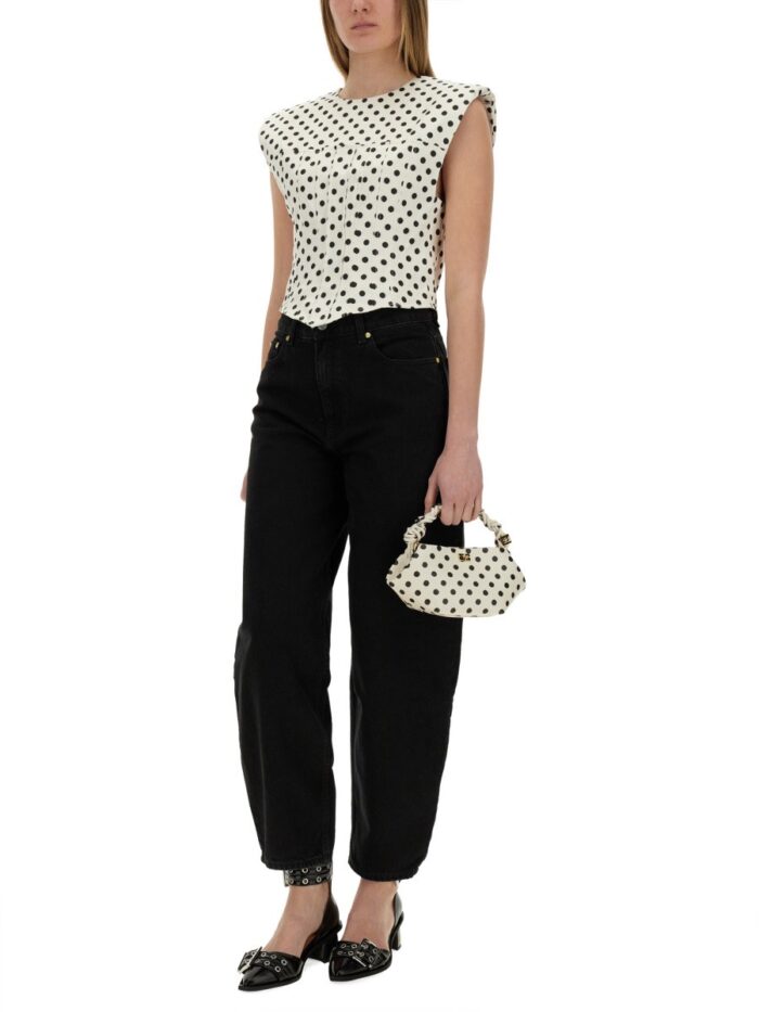 GANNI "POLKA-DOT" CORSET TOP