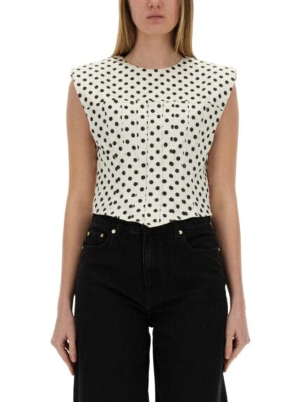 GANNI "POLKA-DOT" CORSET TOP