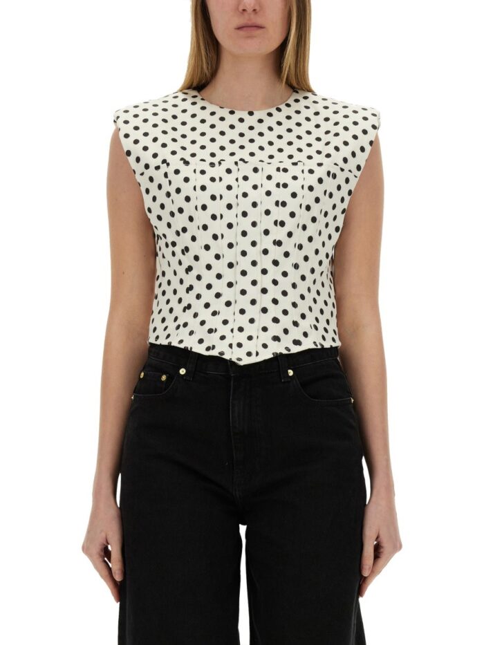 GANNI "POLKA-DOT" CORSET TOP