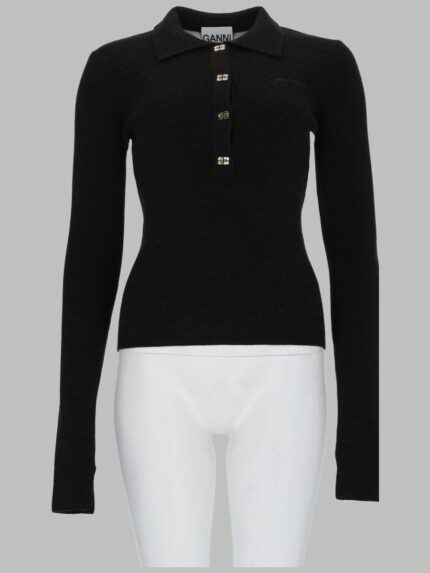 GANNI POLO IN MAGLIA DI LANA