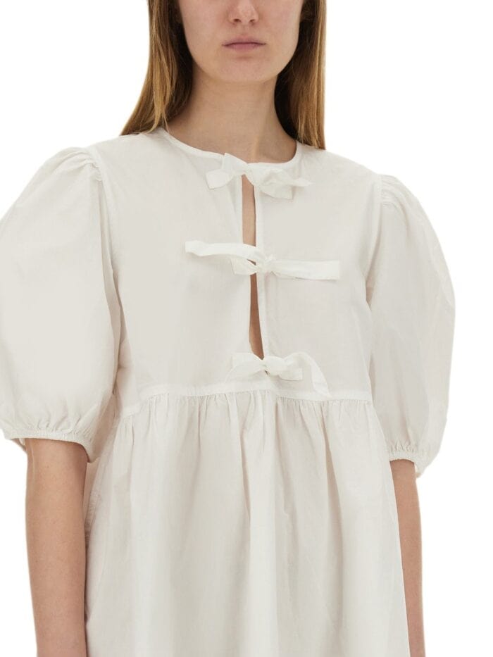 GANNI POPLIN MINI DRESS