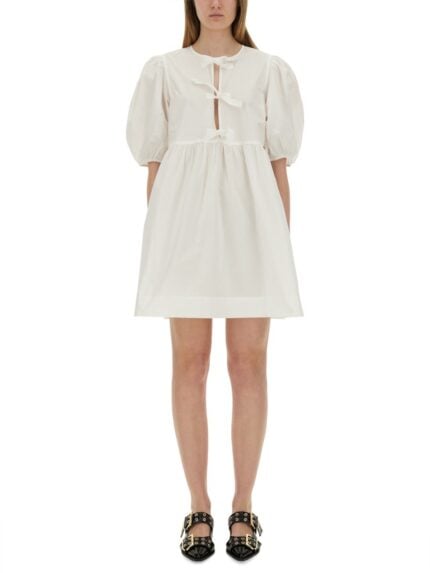 GANNI POPLIN MINI DRESS