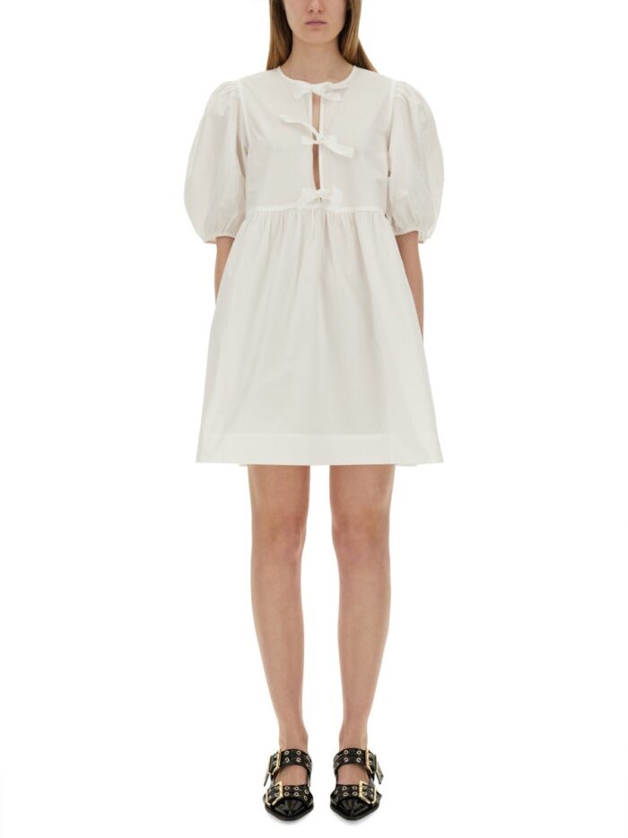 GANNI POPLIN MINI DRESS