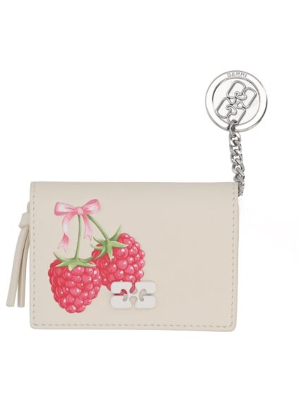 GANNI PORTACARTE CON STAMPA "RASPBERRY"