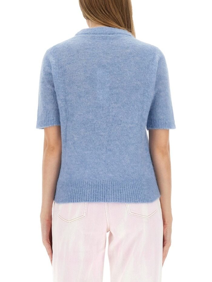 GANNI "PUPPIES" KNITTED T-SHIRT