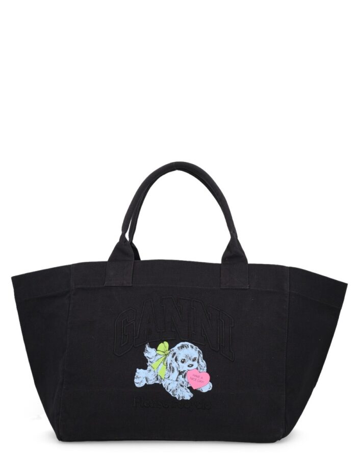 GANNI "PUPPY" TOTE BAG XXL