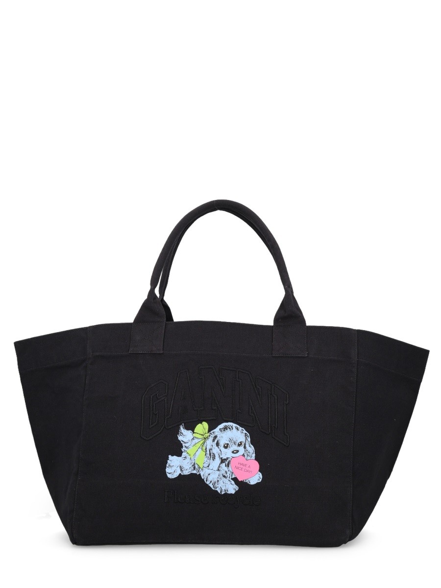 GANNI "PUPPY" TOTE BAG XXL