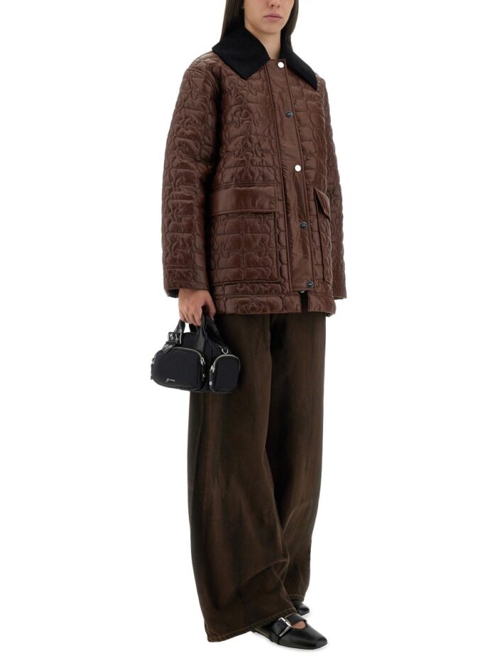 GANNI QUILTED MIDI JACKET