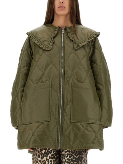 GANNI QUILTED MIDI JACKET