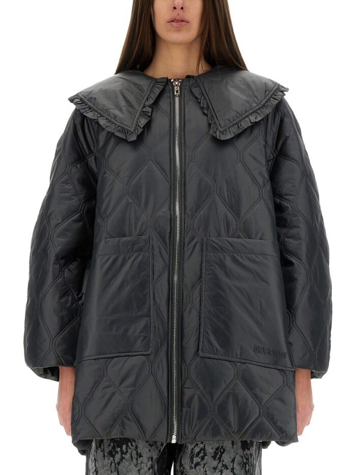 GANNI QUILTED MIDI JACKET