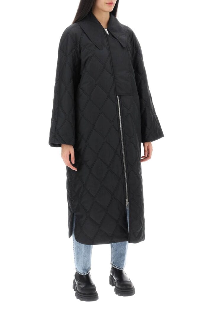 Ganni Quilted Oversized Coat