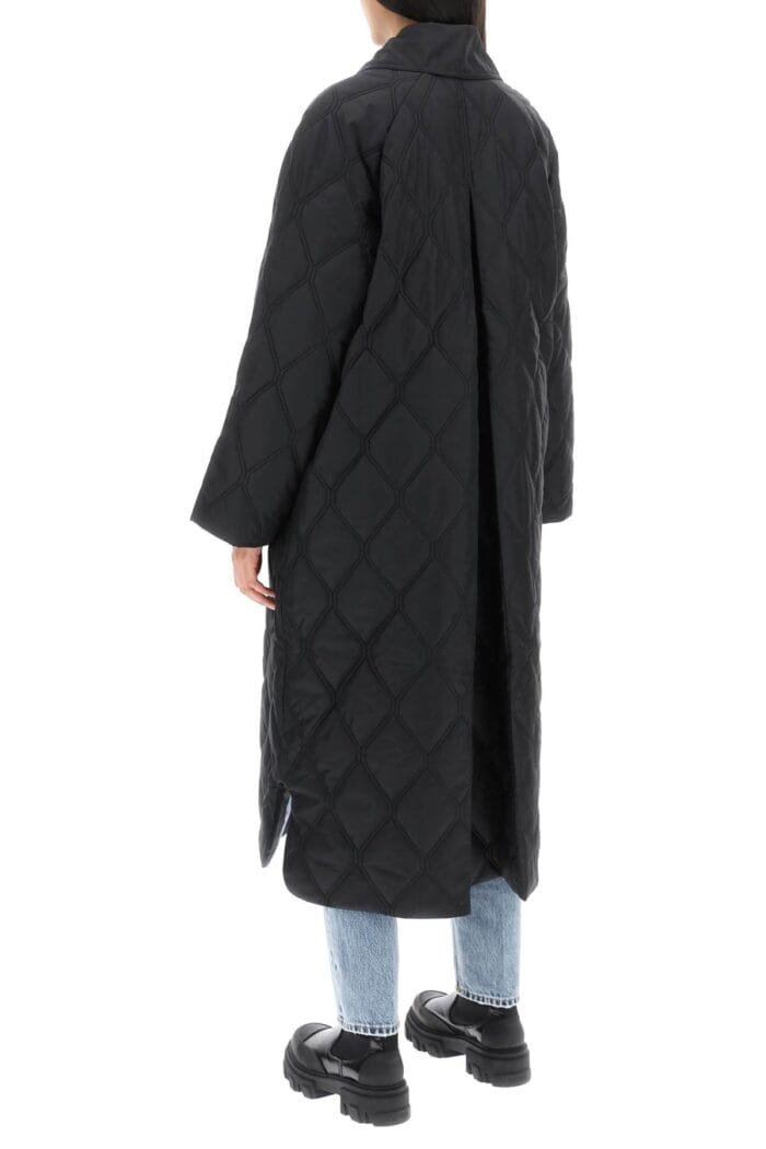 Ganni Quilted Oversized Coat