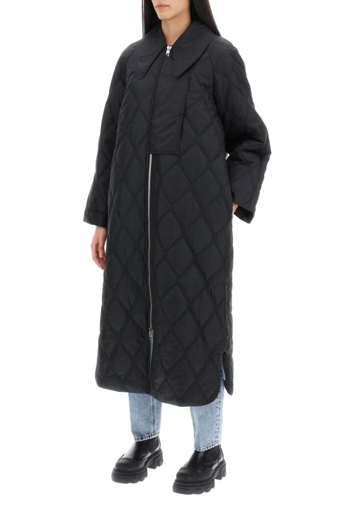 Ganni Quilted Oversized Coat