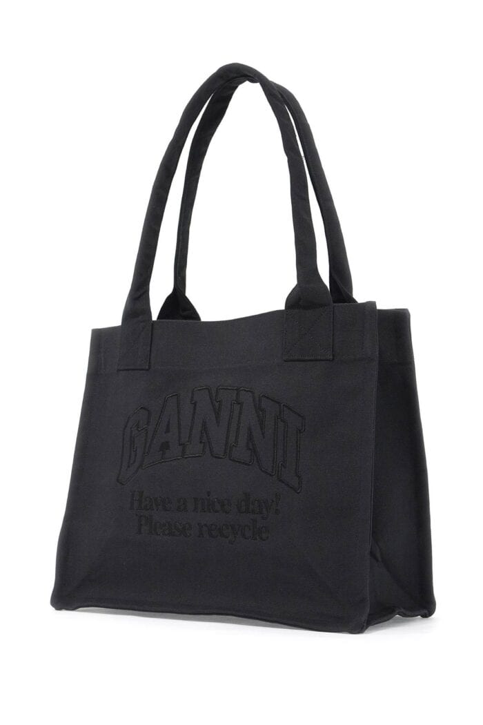 GANNI Recycled Cotton Tote Bag In