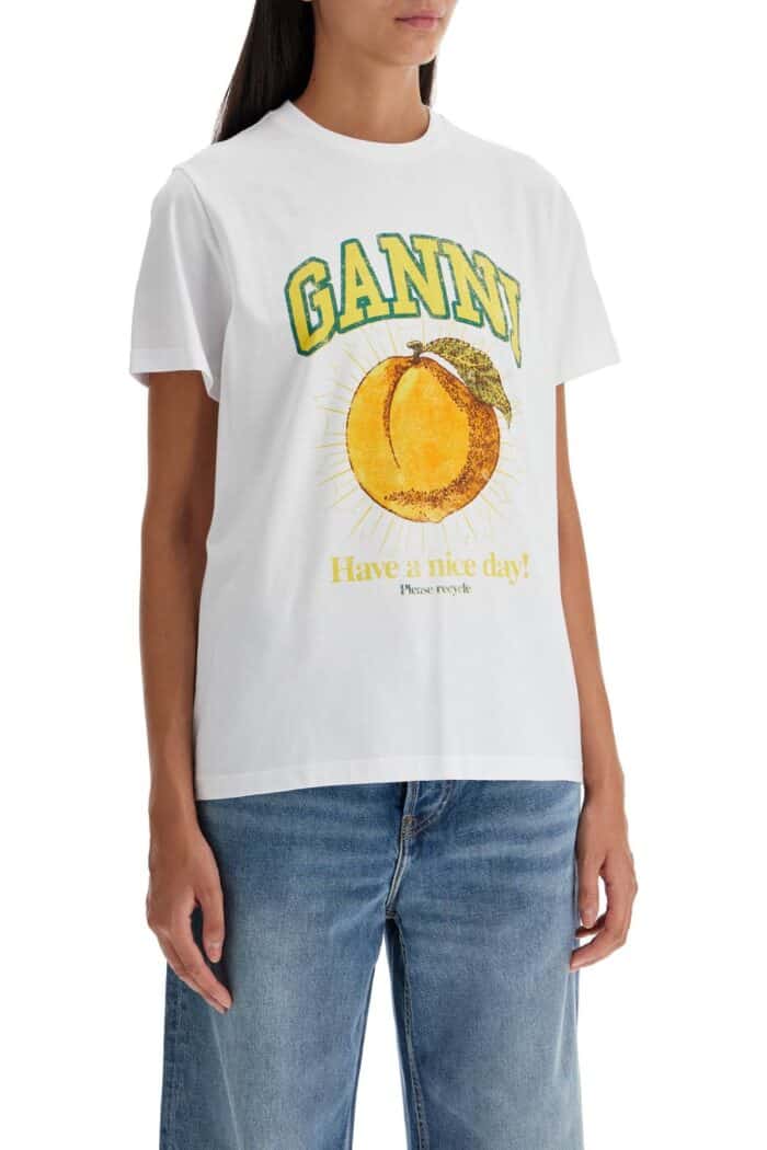 GANNI Relaxed Fit Printed T-shirt