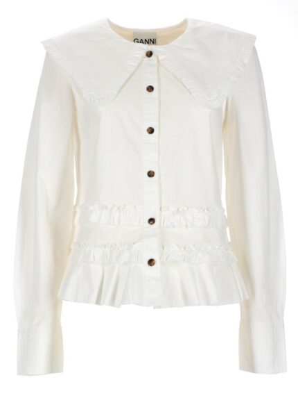 GANNI RUFFLE SHIRT