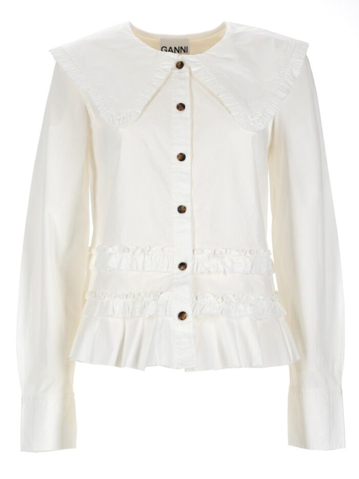GANNI RUFFLE SHIRT