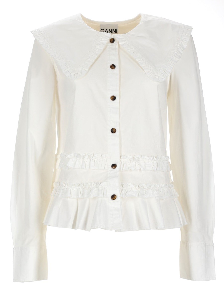 GANNI RUFFLE SHIRT