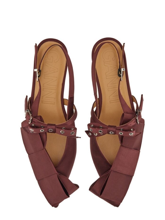 GANNI SATIN BALLERINA