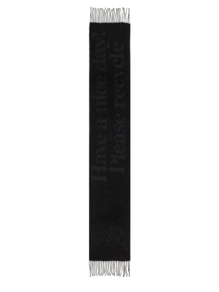 GANNI SCARF WITH LOGO