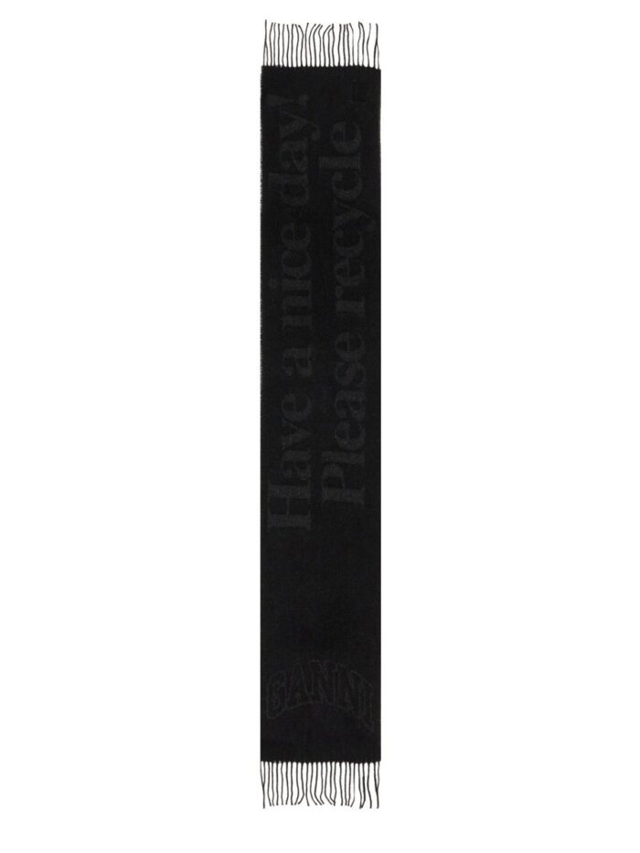GANNI SCARF WITH LOGO